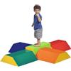 HOMCOM Set Costruzioni Morbide 1-3 Anni 48.3x19.1x48.3 cm Multicolore