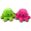 Generisch Peluche a forma di polpo reversibile, 20 cm, con due emozioni, morbido peluche, regalo per bambini (bianco, rosa, verde)