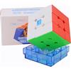 Bukefuno MoYu Super RS3M 2022 Maglev Ball Core versione 3 x 3 Cubo magnetico senza adesivo MFJS Magic Puzzle 3 x 3 x 3 x 3 Cube Moyu 2022 Super RS3M Maglev (versione Ball-Core)