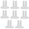SOPOTUTU 8 Pezzi supporto del piede della bambola toys for accessori bambolotti supporto per bambole fai da te In piedi con porta staffa di abbigliamento plastica Transparent