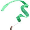 Winged Sirenny Fascia di Seta Lunghissima 4m per Danza, Arte Flusso, Gioco e Meditazione, Nastro Fluido con Bacchetta, Colori Sfumati a Mano (Verde)