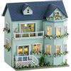 Vllold Kit per casa delle bambole in miniatura, kit apribile per adulti da costruire, kit creativo fatto a mano, decorazione per San e compleanno Vllold