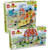 BRICK Flip Lego DUPLO Ferrovia Set da 2 - Piccolo Set di Avvio con Treno DUPLO Elettrico, Ponte Ferroviario & Estensione Binari Lego DUPLO (10426 & 10428), a partire dai 3 anni Ferrovia