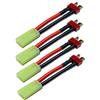 VUNIVERSUM 4 cavi adattatori di alta qualità Mini Giappone, 9,5 mm, in nylon, maschio, maschio a T-Dean, spina maschio maschio a T maschio, spina dorata compatibile con Tamiya