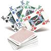 Copag 4 couleur 100% plastique Cartes à jouer Poker Taille Index JUMBO arrière (Rouge)