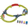 Thomas & Friends - Il Trenino Thomas - Pista Lavoro di Squadra, playset lungo 1,80m con leve degli scambi e di carico/scarico, include 3 locomotive a spinta Thomas, Percy e Kana, 3+ anni, HXV61
