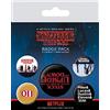 Pyramid International Stranger Things Set of 5 Badges inc The Upside Down 4 x 25mm 1x 32mm - Official