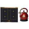 Kaiser Piano cottura a induzione KCT 6745 AD, Flex Retro Piano cottura a induzione 60 cm Autark Power Booster +WK 2000 Rosso Retro Bollitore di controllo LED 2 L 1800 W Rotazione
