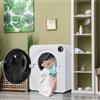 kozamas Asciugatrice silenziosa da parete (62 dB): asciugatrice da 3 kg con 830 W, tamburo in acciaio inox, triplo filtro e 5 programmi | Protezione contro il surriscaldamento, perfetta per piccoli