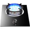 YINMAN Fornello A Gas Monofuoco, Fornello Di Conversione Gas Naturale/gas Liquefatto Da 5,2 KW, Piano Cottura In Vetro Temperato Nero, Da Tavolo/da Incasso, Con Dispositivo Di Spegnimento Automatico(LPG)