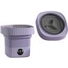 Generico Lavatrice pieghevole portatile da 6L/11L di grande capacità con secchio for asciugatrice for vestiti, biancheria intima viaggio, calzini, Mini lavatrice(Purple 6L,EU)