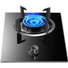 YINMAN Fornello A Gas Singolo, Fornello A Gas Naturale In Vetro Temperato Da 5,2 KW, Fornello A Gas Liquefatto Desktop Incorporato, Con Dispositivo Di Spegnimento, For Cucina Domestica E Camper(LPG)
