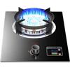 YINMAN Fornello A Gas 1 Fuoco, Fornello A Gas In Vetro Temperato Ad Alto Fuoco A Nove Cavità Da 5,2 KW, Fornello Di Conversione Gas Naturale/gas Liquefatto, Con Dispositivo Di Spegnimento Di Sicurezza E Time