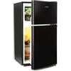KLARSTEIN Big Daddy Cool - Frigorifero e Freezer Combinati, Frigorifero Combinato, Classe F, ECOExcellence System, 2 Ripiani in Vetro di Sicurezza Neo Nero 87 L