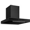 Klarstein Velaire Cappa Aspirante 60 cm - 600 m³/h, Touch, LED, Classe A++, Filtro Carbone, 3 Velocità, Silenziosa, Cappa Cucina 60 cm, Sottopensile, Nero