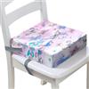 FANSU Rialzo da Sedia per Bambini Stampa di Farfalla Comodo e Smontabile Cuscino Seduta per Sedia Cuscino Alzasedia con Cinghie Lavabile per Seggioloni Alza Sedia (Farfalla,32x32x8cm)
