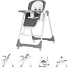 Chipolino seggiolone 2 in 1 Milk Shake, regolabile, altalena per bambini, ruote, colorazione:grigio scuro