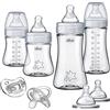 Chicco Duo - Set regalo ibrido per biberon con vetro Invinci-interno e esterno in plastica, colore: trasparente/grigio