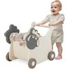 COSTWAY Girello per bambino, Carrello a Forma di Pecora, Camminatore con Capacità di 18L, a 4 Ruote, per bambino di 3+ Anni
