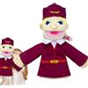 Geonoy Burattino a mano di carriera, Marionette Educative Morbide Con Bocca Mobile, Bambola di Peluche Giudice Postino Assistente di Volo, per Spettacoli di Feste Insegnamento di Narrazione
