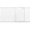 Safetots Cancelletto di Sicurezza Extra Alto con Parte Superiore Incurvata, 198cm - 207cm, Bianco Opaco, Extra Alto con 100cm di Altezza, Montaggio a Pressione per Scale, Barriera di Sicurezza