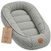 Totsy Baby Nido Neonato Riduttore Letto boucle 90x50 cm - Babynest Portatile per Culla Lettino Morbido Coccola Cocoon Bimbo Bimba Camera Neonati Grigio chiaro