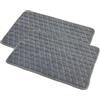 FANSU 2pc Peluche Tappetino per Cani, Colore Assorbenti Tappetini Igienici per Cani, Traversine Cani Impermeabile Lavabili, Tappetino per Addestramento del Cane Riutilizzabile (70x50cm,Grigio)