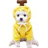 XIAOYU felpa con cappuccio per cuccioli di cane felpe con cappuccio per gatti vestiti per animali domestici felpa con frutta alla moda per cane gatto animali domestici di piccola taglia, banana, L