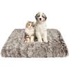 FANSU Cuscino per Cani Gatti, Cuccia Cane Interno Peluche Morbida e Soffice Cuccia Gatti Sfoderabile e Lavabile (50x40x5cm,Gradiente caffè)