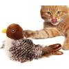 Xujuika Giocattolo Gatto Uccellino Che Si Muove | Interattivo Con Piume Per Gatti | Cinguettante Simulato Da Interni