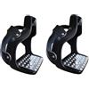 Oshhni 2 Pezzi staffe per Equitazione staffe equestri staffe per Equitazione Endurance Ride staffe per Sella per Cavallo Antiscivolo per Attrezzatura da, Nero