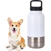 Generico Borraccia Portatile per Cani - Termica per Cuccioli | 1520ml Tazza da Bere Portatile per Cani con Ciotola Staccabile per Campeggio Escursionismo Viaggio Spiaggia Appartamento