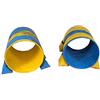 Callieway Hoopers Agility Tunnel Set Profi - Orig Tunnel Set per JAD (2 pezzi) per Hoopers & JAD Dog Sport (80 cm Ø 100 cm di lunghezza, blu/giallo)