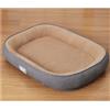 MDICNYV Cuscino ortopedico per cani di piccola e media taglia, lavabile, antiscivolo con bordo alto, rivestimento rimovibile (marrone, L: 60 x 45 cm)