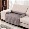 FDRFAB Materasso impermeabile per letto per cani antiscivolo, grande cesto per cani morbido a prova di pipì coperta per divano letto, tappetino per cuscino per animali domestici.（Grigio chiaro 75*120cm）