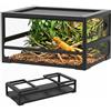 PawHut Terrario per Rettili Rialzato Pieghevole 60x45x32 cm