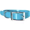 Leathercrafter Europe Biothane Gold - Collare per cani da 2,5 cm di larghezza, lunghezza a scelta, ultra resistente (55 cm, blu 101)