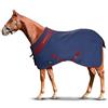 Horses, Coperta da Box per Cavallo in Cotone Modello Maddy 2, Leggera e Traspirante per Primavera e Estate, con Cinghie e Copricoda, Blue/Bordeaux- 145 cm