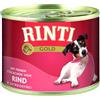 RINTI Oro bovino, cibo umido per cani, 12 x 185 g, per cani di piccola taglia, senza cereali, senza carboidrati