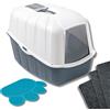 Pet's Market Toilette Lettiera Chiusa Komoda Con Filtri e Tappetino per Igiene Gatti con Porta Basculante Paletta e Filtro al Carbone colori assortiti Alta Qualità 54X39X40H (Con Filtri e Tappetino)