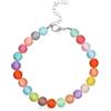 TOYANDONA Collare per Cani Perline Color Caramella Accessorio Elegante per Cane Femmina Regolabile e Confortevole per Gatti e Cuccioli