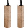 MiOYOOW 2pcs Diffusore di pietra a bolle d'aria in legno, pompa aria accessori aria pietra cilindro fine bolle per acquario serbatoi di pesce