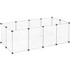 EUGAD Recinto per Conigli, DIY Recinzione per Piccoli Animali | 12 Pannelli 45x35cm, in PP, Gabbia per Porcellino d'India, DIY Recinzione per Conigli, Criceti, Cucciolo