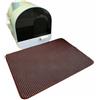 RUILBJM Tappetino Gatto Tappetino Per Lettiera Mat Gatti Grandi Fori Impermeabile Doppio Strato Cat Litter Mat Lettiera Gatto A Nido D'Ape Gattino Semplice Colore Unito Pet Rug (Marrone,55x75 cm)