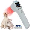 Fimem Dispositivo di terapia laser fredda per cani, Terapia della luce a infrarossi per dolore, 2x940nm+2x850nm+16x650nm, Dispositivo di terapia della luce rossa portatile per cavalli gatti, Terapia