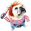YXCUIDP Cane Awful Costume Animali domestici Costume Halloween Cosplay per cani, Vestiti divertenti per feste per cani Cappello Costume natalizio Vestiti per cani (S)