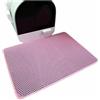 RUILBJM Tappetino Gatto Tappetino Per Lettiera Mat Gatti Grandi Fori Impermeabile Doppio Strato Cat Litter Mat Lettiera Gatto A Nido D'Ape Gattino Semplice Colore Unito Pet Rug (Rosa,40x50 cm)