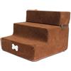 Smileshiney Scala Per Cani 30 * 35 * 30 Cm | Rimovibile A 3 Strati Per Animali Domestici | Adatta Per Cani Di Piccola Taglia E Alcuni Anziani, Light Brown