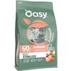 Generico Gatto Oasy Sterilized Salmone 1,5kg, alimento secco per gatti adulti sterilizzati di tutte le taglie e razze, croccantini, confezione da 1,5Kg.