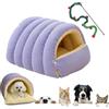 Knubbuf Puffazampa cuccia, puffazampa - cuccia termica 2 in 1, cuccias gatto interno, cuccias cane interno taglia piccola, con cuscino rimovibile, lavabile, antiscivolo (C, L)